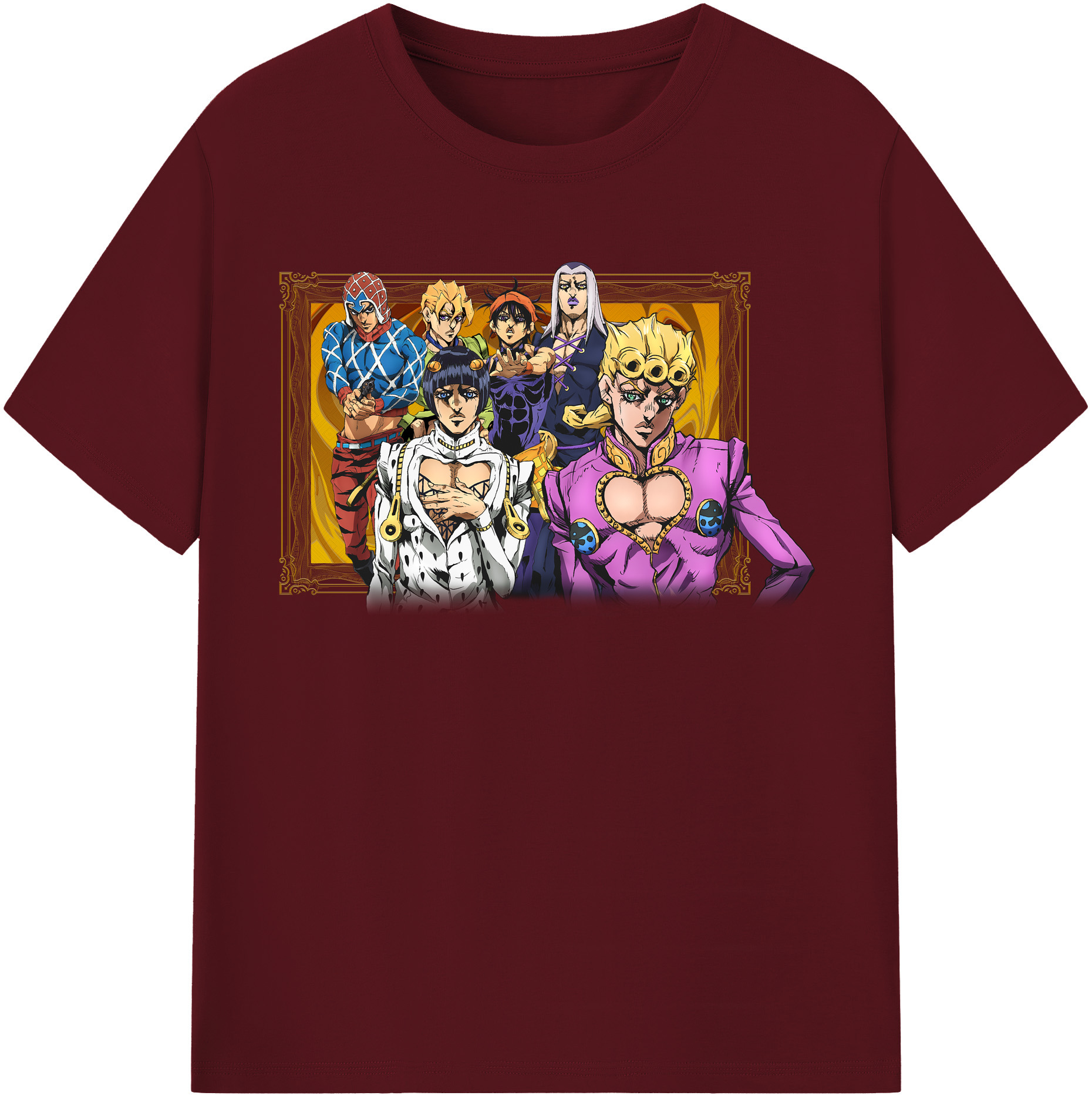 （画像用） ジョジョの奇妙な冒険 ジョルノ?ジョバァーナ JoJo's Bizarre Adventure Giorno Giovanna 綿100％半袖Tシャツ（フロントプリント）